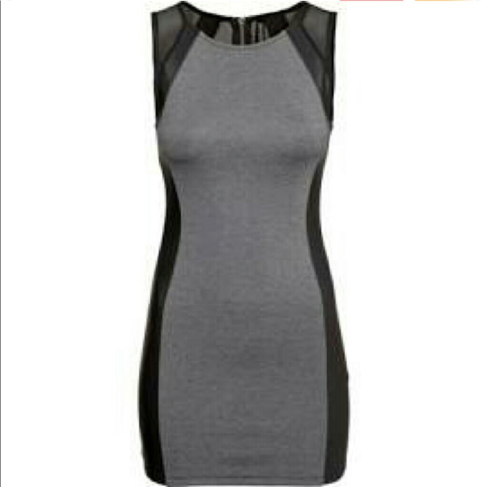 Black & Gray Bodycon Dress